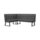 Cerutti Grey Corner Bench & 2 Lina Chairs - Pendle Village Furniture